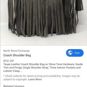 Brown Coach Fringe purse